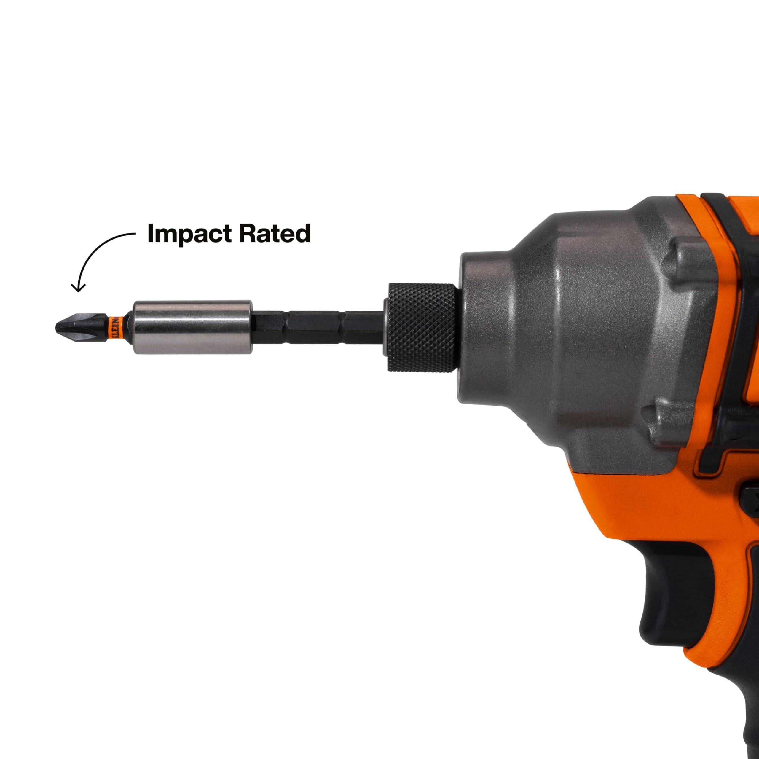 Klein Tools hoja ajustable parcialmente extendida para alcanzar tornillos profundos