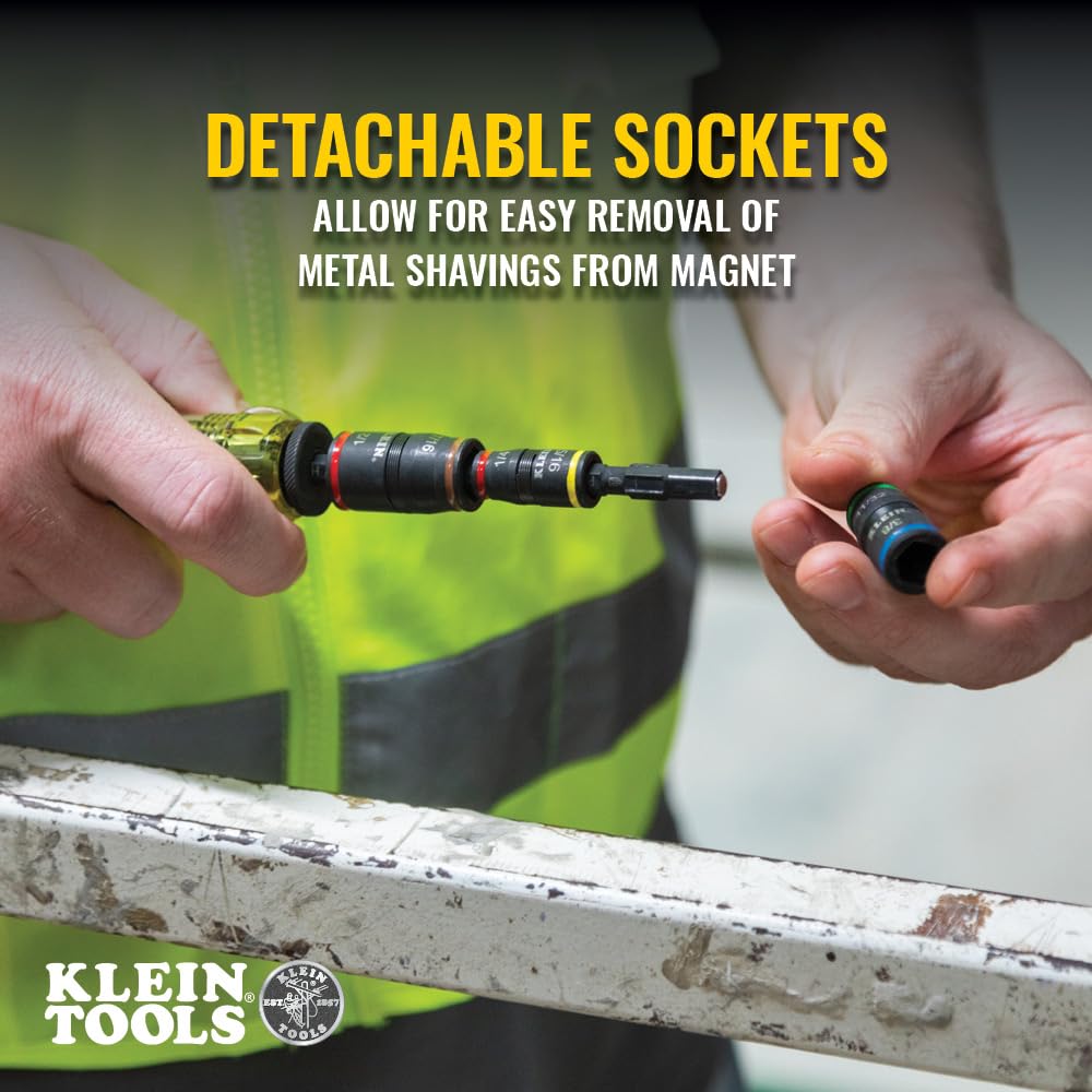 Klein Tools en atornillador de impacto demostrando compatibilidad