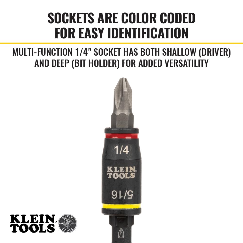 Klein Tools vista del socket de 5 pulgadas para alcance extendido