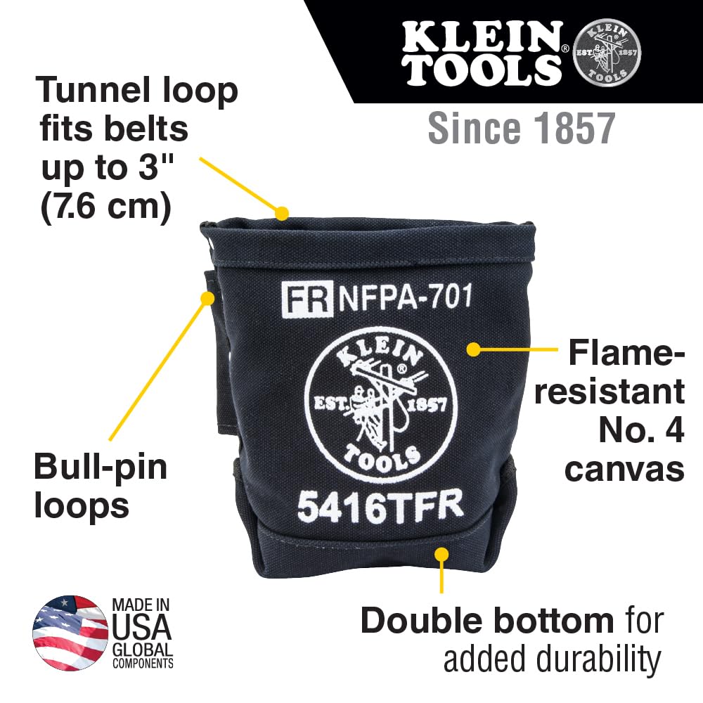 Klein Tools fondo reforzado doble que protege contra desgaste