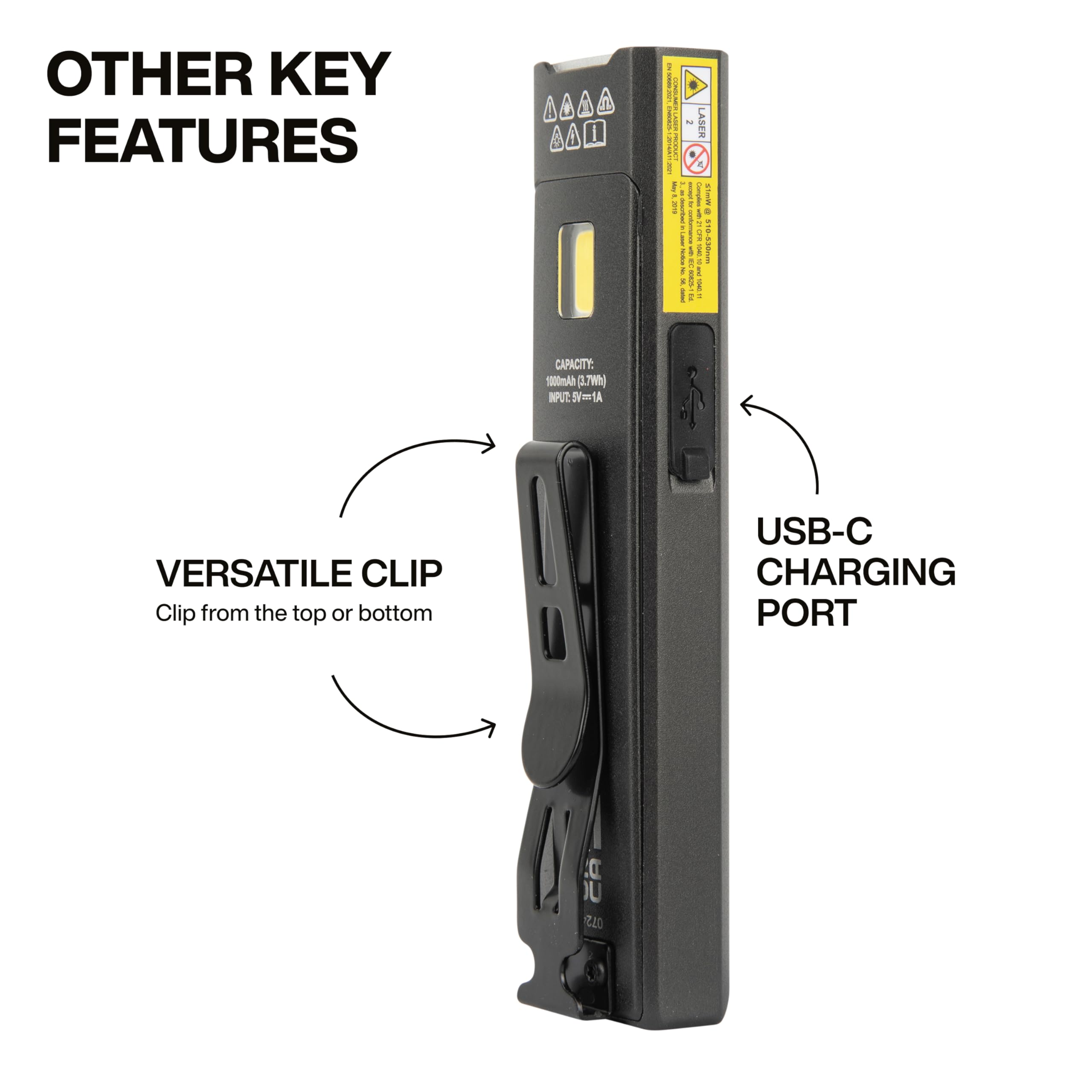 KLEIN TOOLS foco lateral iluminando área amplia de trabajo