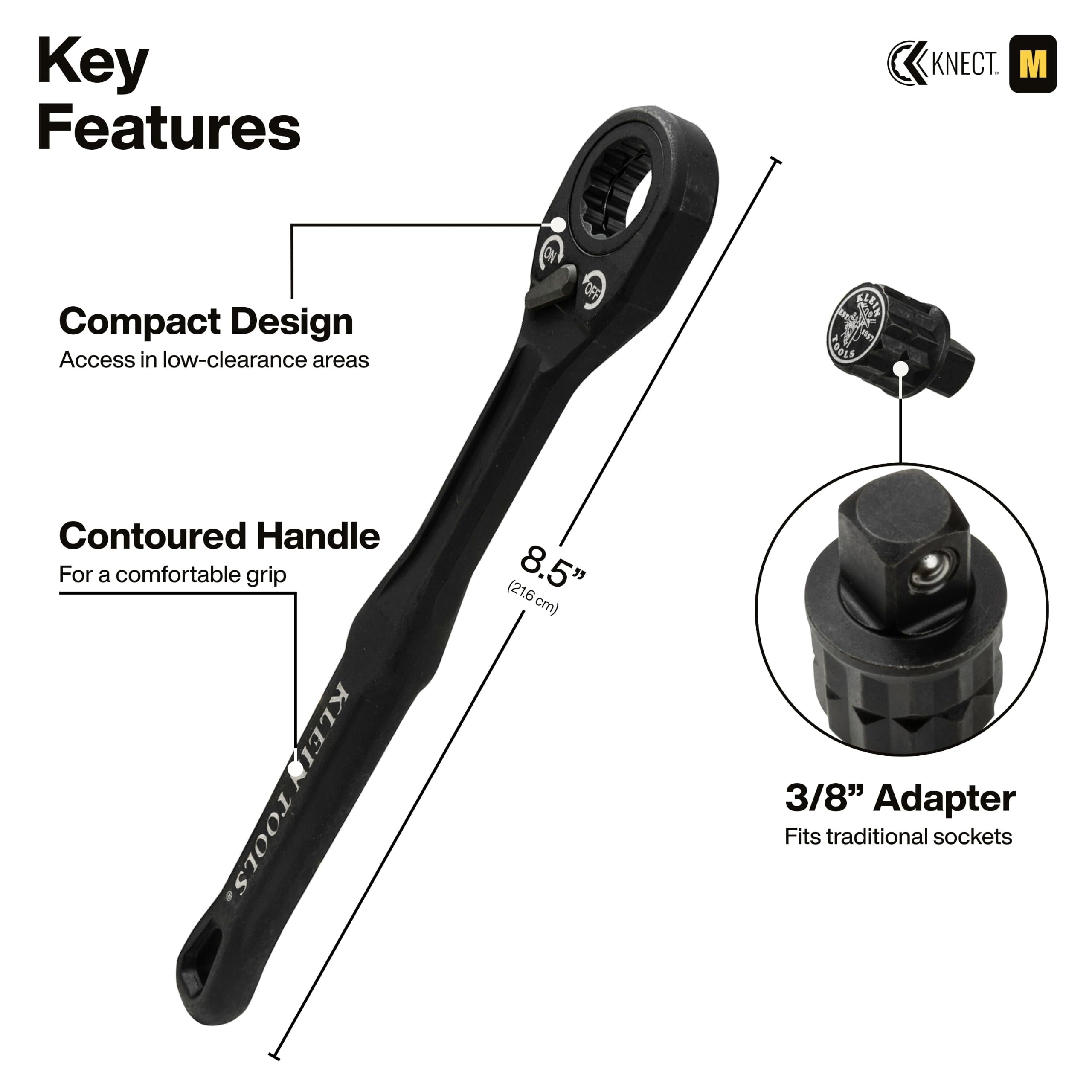 Klein Tools puntas chicklet en primer plano, accesibilidad y rapidez