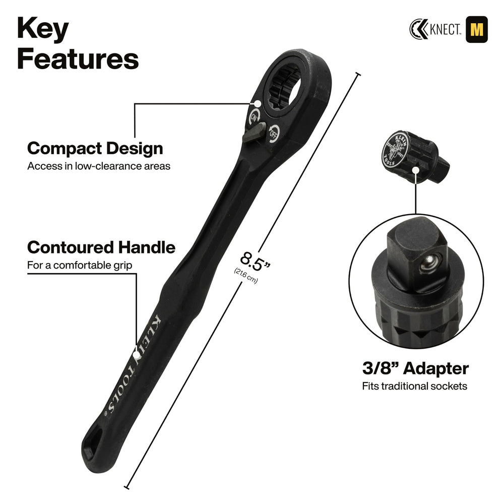 Klein Tools puntas chicklet en primer plano, accesibilidad y rapidez