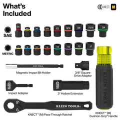 Klein Tools trinquete de 90 dientes mostrando el perfil delgado y precisión