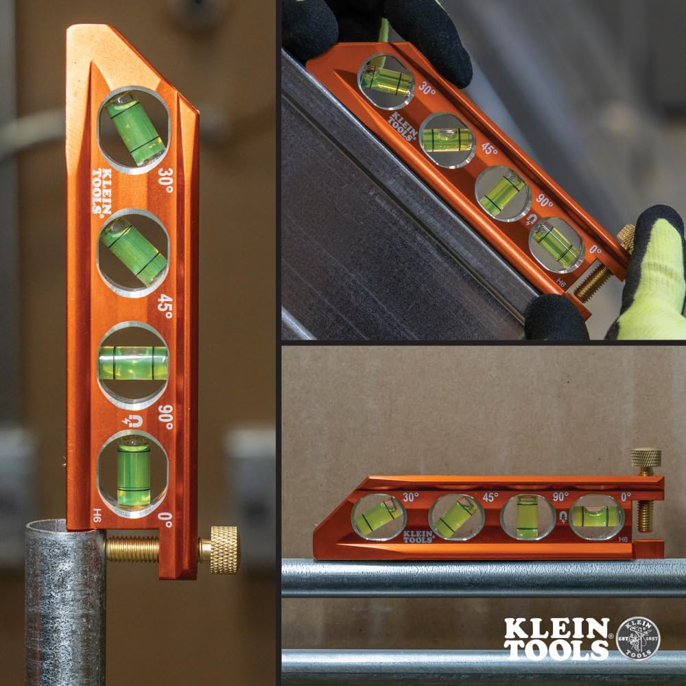 Klein Tools cuerpo de aluminio naranja de alta visibilidad y durabilidad