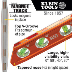 Klein Tools perfil con ranura en V para ajuste seguro en tubos