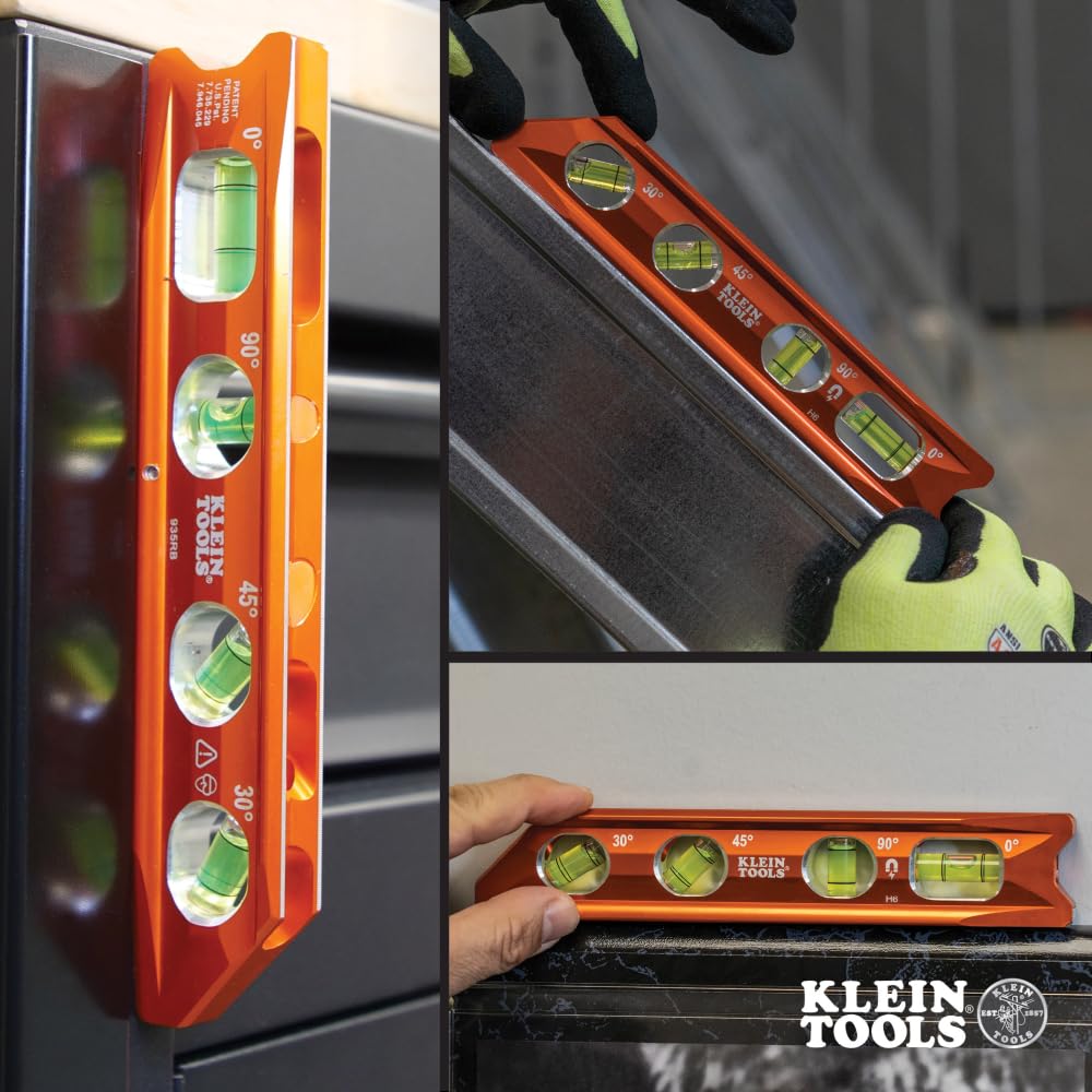 Klein Tools 935RB en uso en obra sobre conducto, instalación práctica