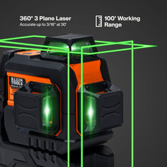 Klein Tools 93CPLG fijado con su montaje magnético en viga metálica para alineado rápido