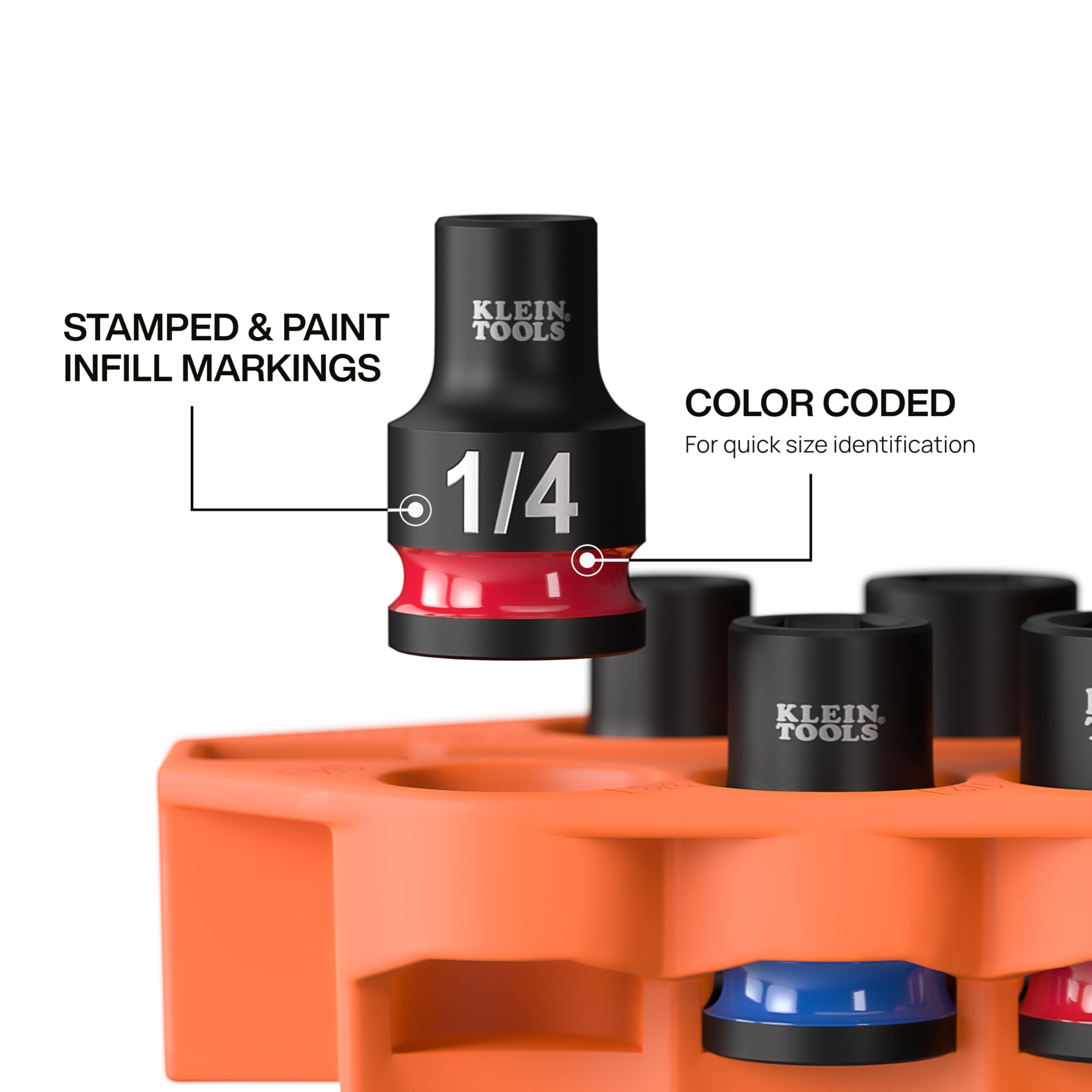KLEIN TOOLS anillas color codificadas visibles para identificación instantánea