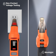 Klein Tools ET350 pantalla retroiluminada con indicadores legibles, mejora lectura en poca luz