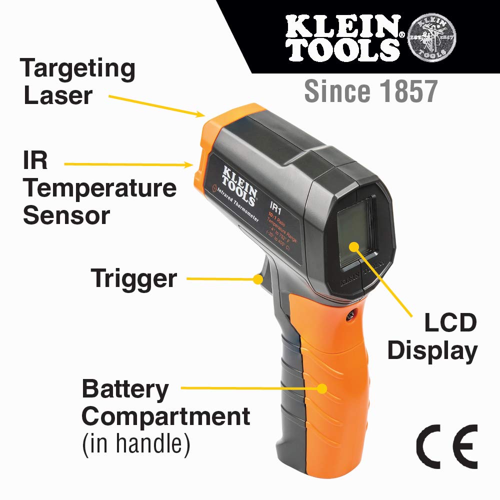 Klein Tools IR1 pantalla retroiluminada para lecturas en penumbra