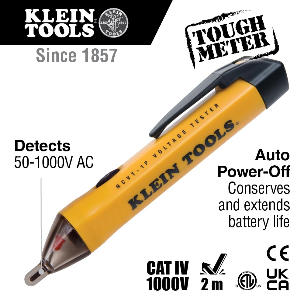 Klein Tools NCVT1P detalle del LED que indica estado y detección rápida