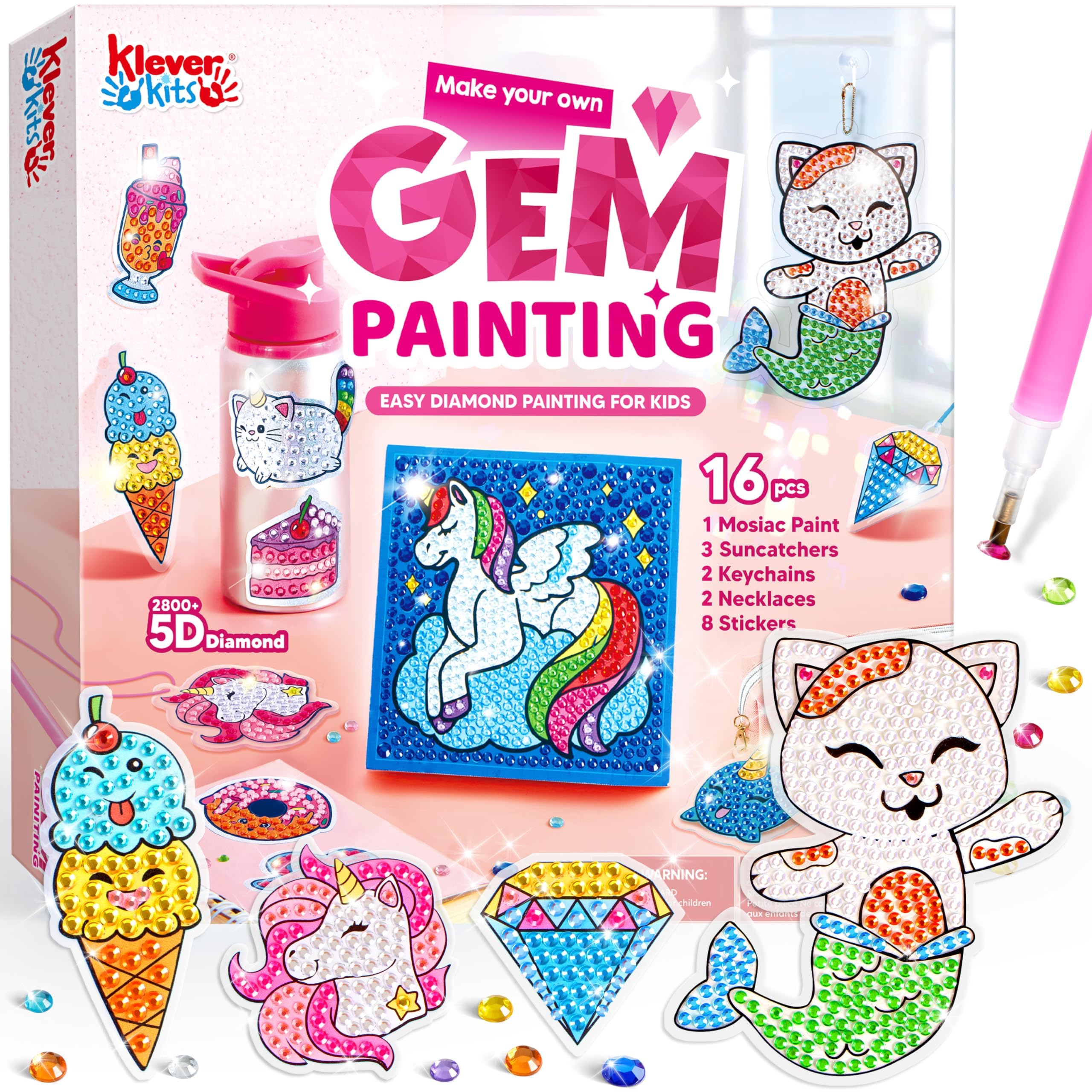 Klever Kits frontal del empaque mostrando contenidos y beneficios creativos
