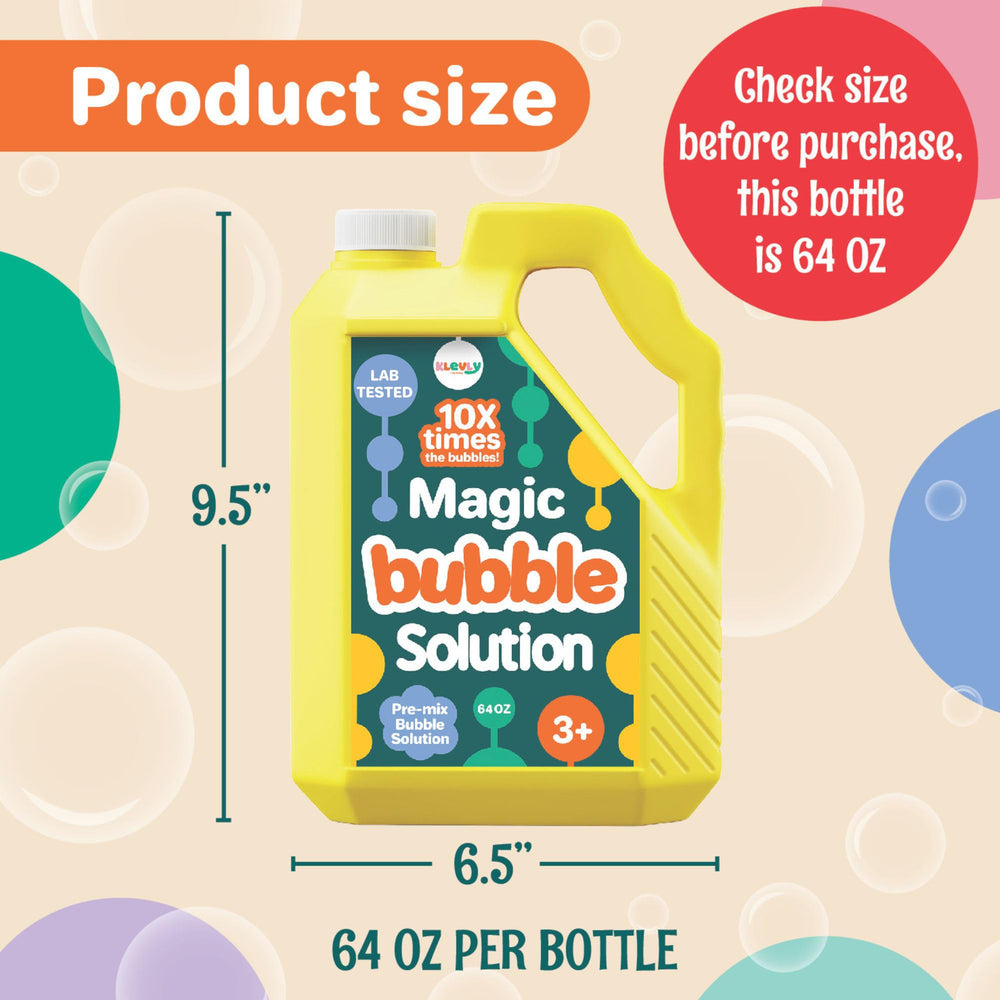 Klevly solución vertida en máquina de burbujas, funcionamiento fácil y rápido