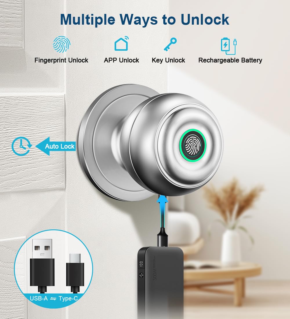 KLLOQUE sensor de huella en primer plano, lectura rápida y fiable