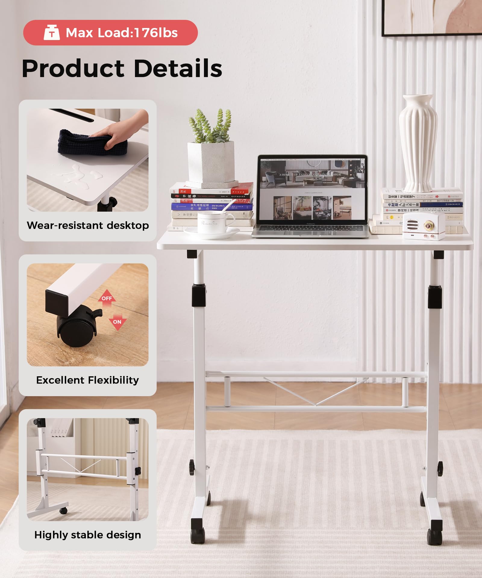 KLSMYHOKI comparación de tamaño junto a una silla para referencia de escala