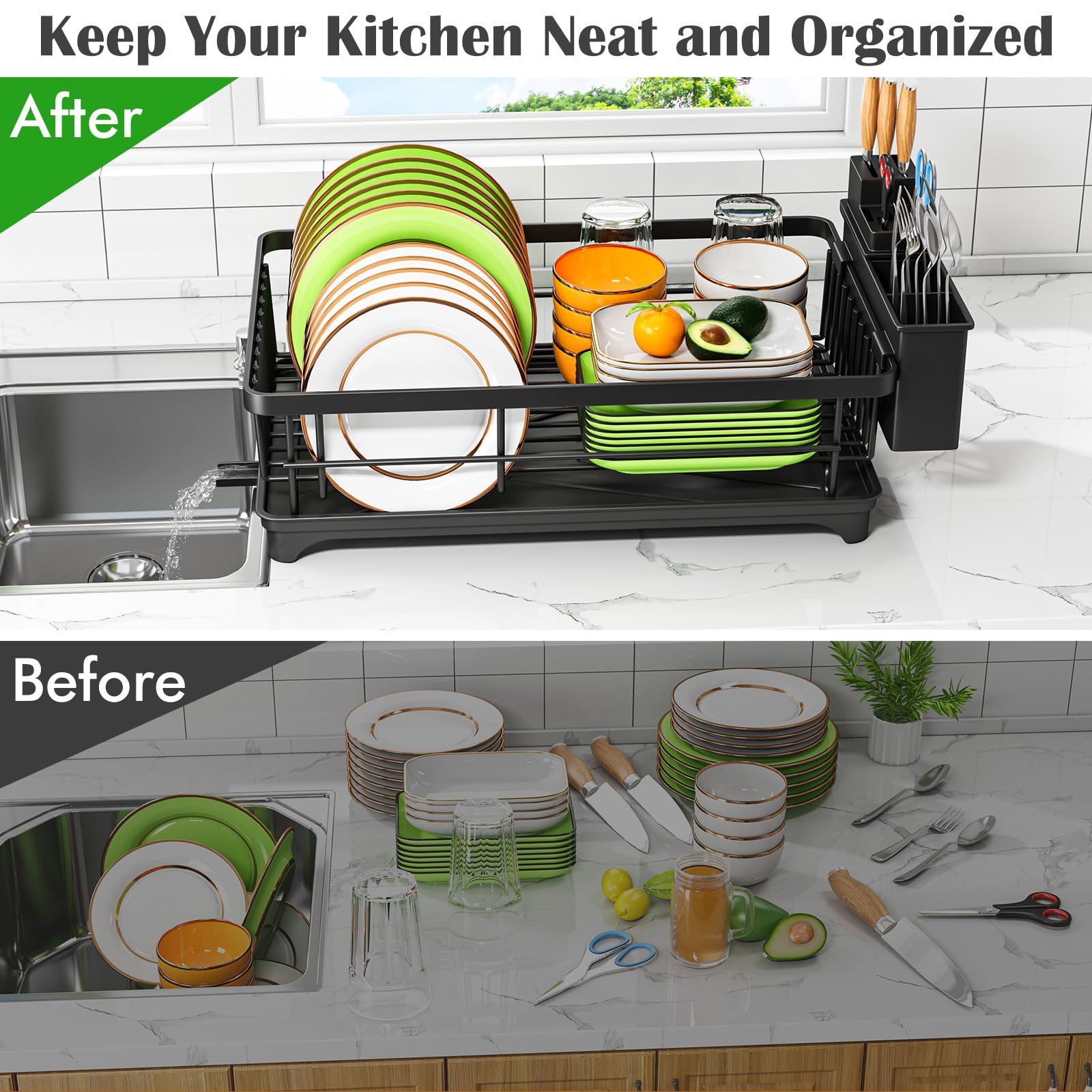 Kmiectse comparación de tamaño en encimera, ideal para cocinas pequeñas