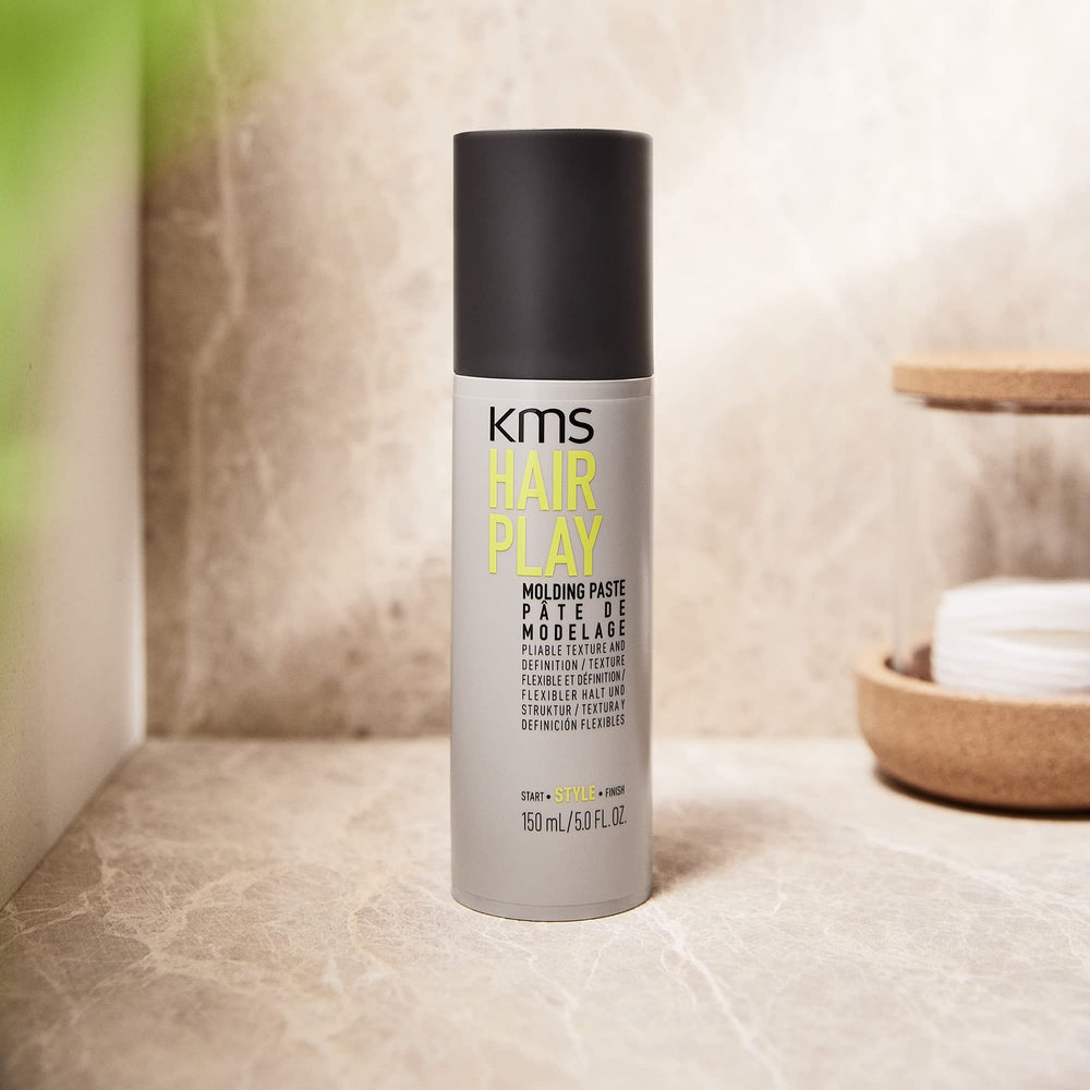 KMS etiqueta con ingredientes clave PVP y cera de carnauba para control
