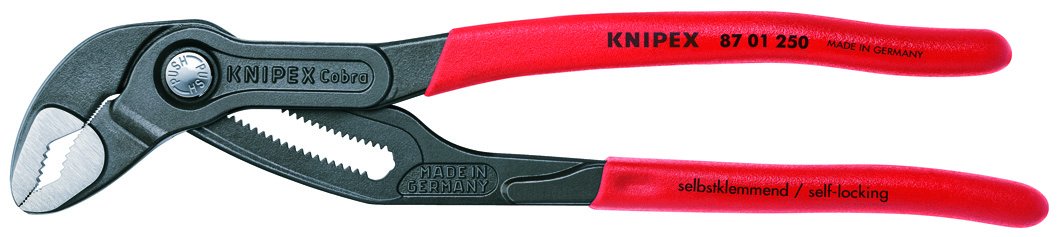 KNIPEX ajuste por pulsador en uso para cambio rápido de apertura
