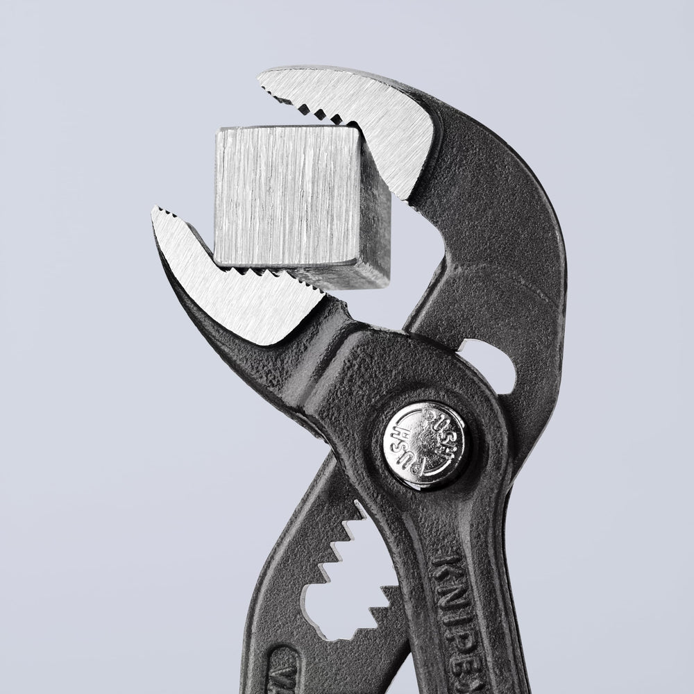 KNIPEX Cobra comparación de tamaño junto a una regla para referencia