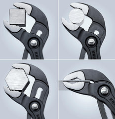 KNIPEX detalle de dientes endurecidos para agarre seguro