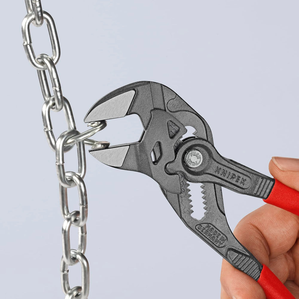 KNIPEX mordazas lisas primer plano protegen superficies cromadas