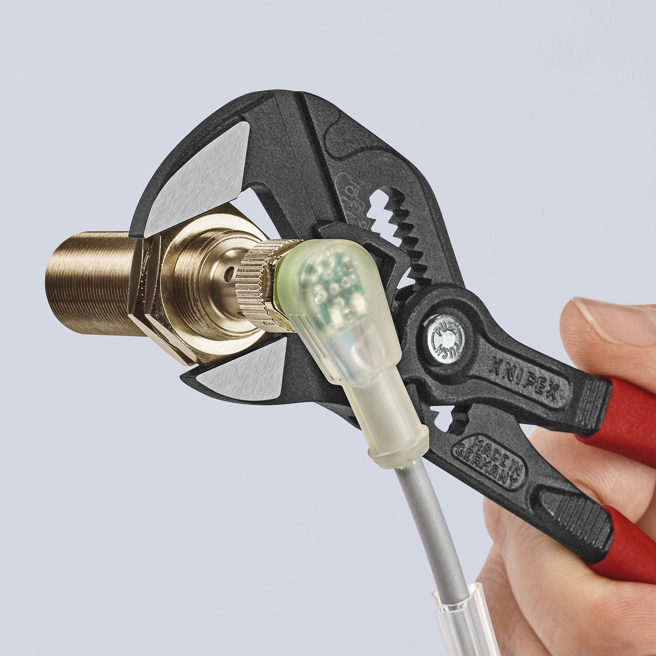 KNIPEX escala láser marcaciones en mm y pulgadas para preajuste