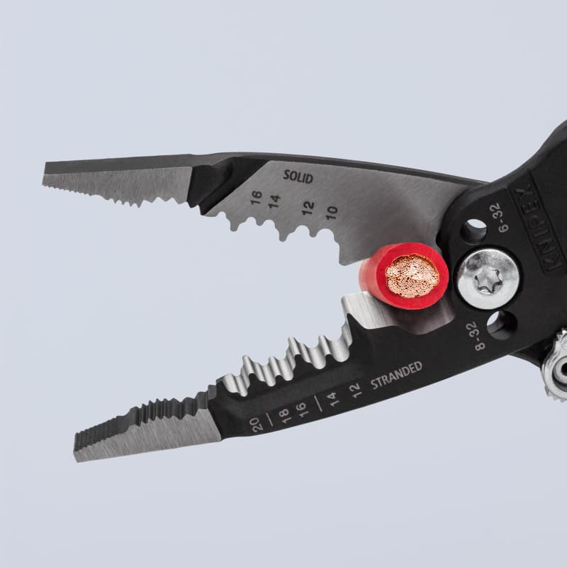 KNIPEX ranura para formar bucles, prepara conexiones consistentemente