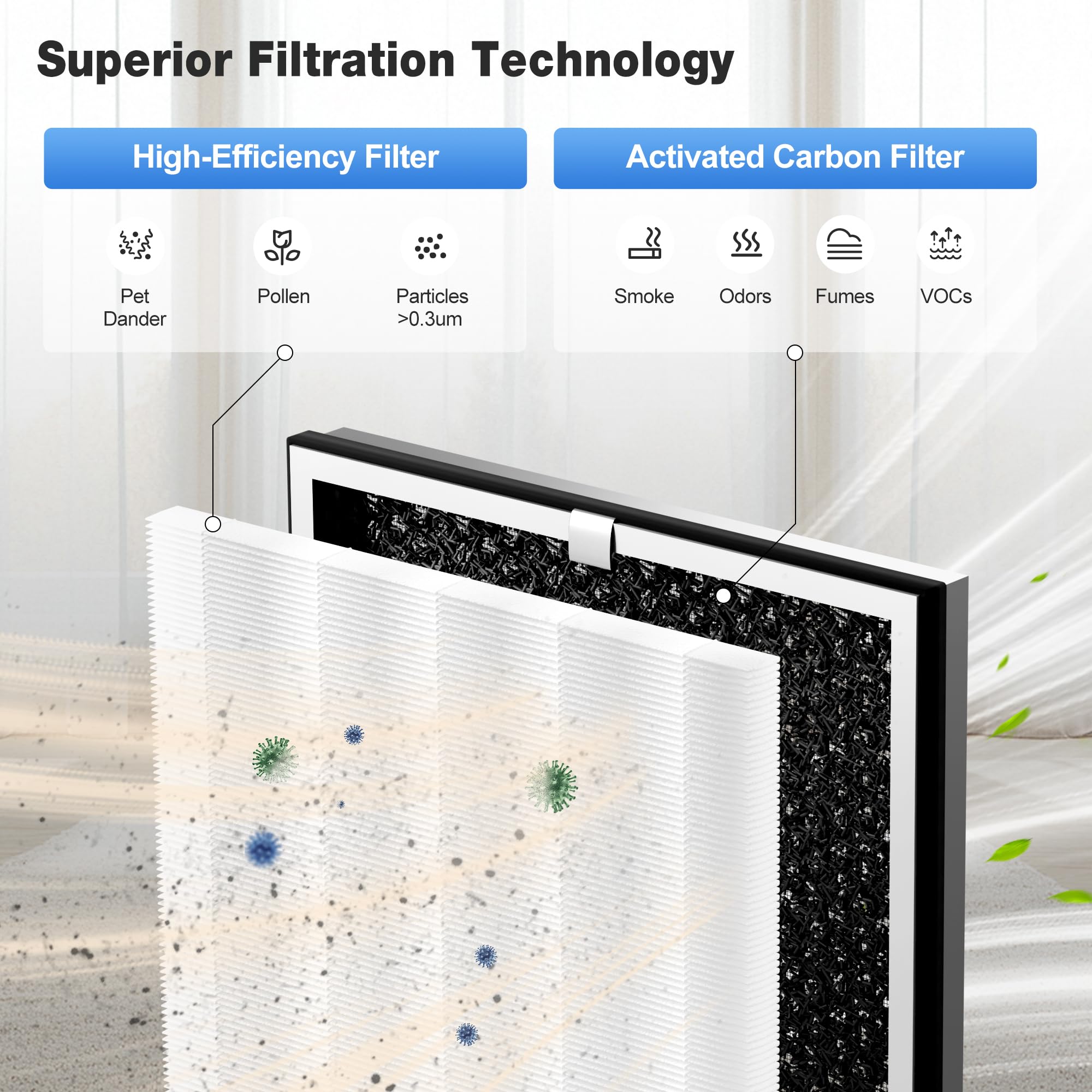 KNKA filtro instalado en purificador demostrando fácil reemplazo
