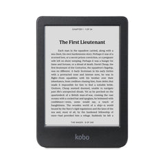 Kobo Clara BW vista frontal con pantalla nítida y lectura cómoda