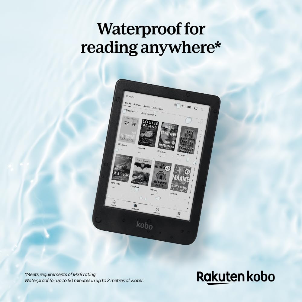 Kobo Clara BW pantalla en modo oscuro para lectura nocturna Kobo
