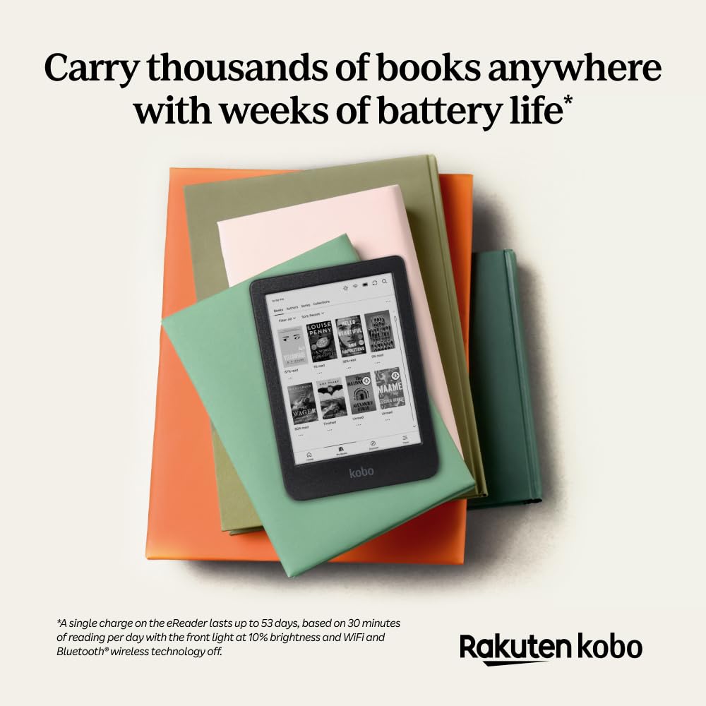 Kobo Clara BW sumergido brevemente ilustrando resistencia IPX8 Kobo