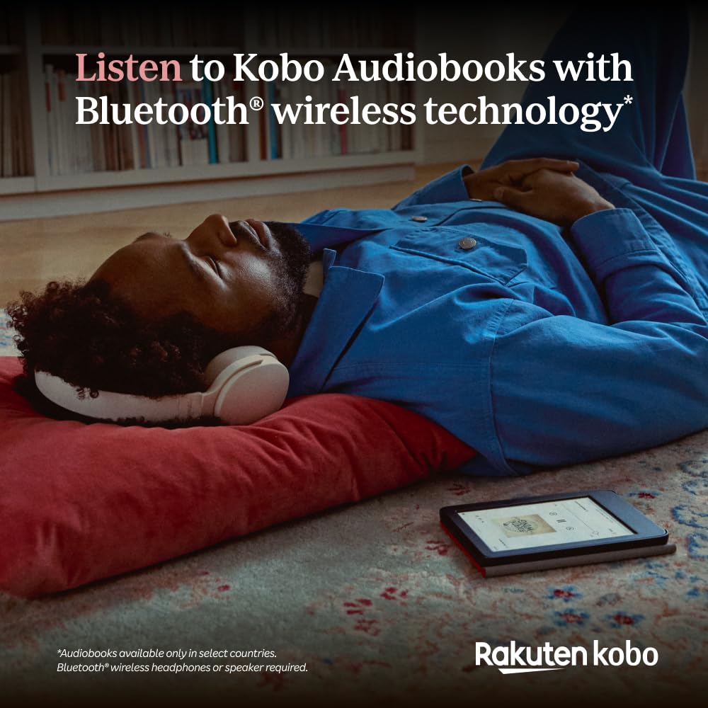 Kobo Clara Colour comparado con un libro físico para ver su tamaño compacto