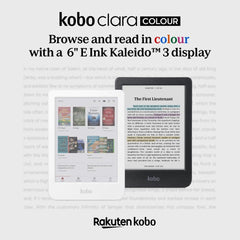 Kobo Clara Colour detalle de la pantalla Kaleido 3 mostrando ilustración clara
