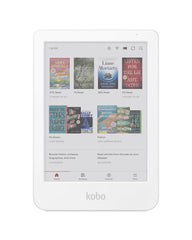 Kobo Clara Colour frontal blanco mostrando portada a color y lectura cómoda