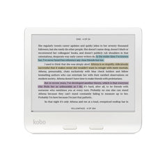 Kobo Libra Colour side view highlighting page-turn button for ergonomic comfortable reading