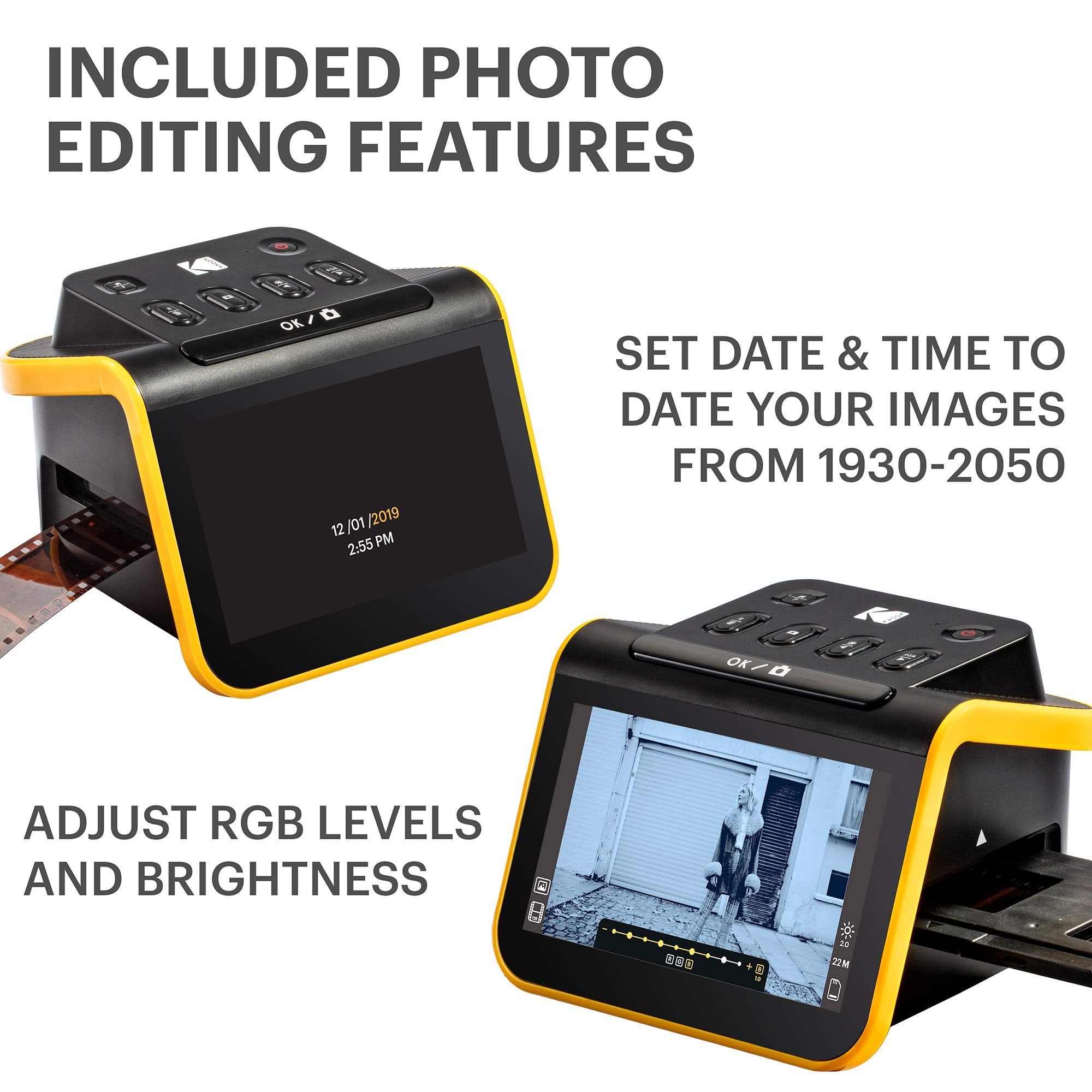 KODAK cables USB Type-C y HDMI incluidos para conexiones y visualización