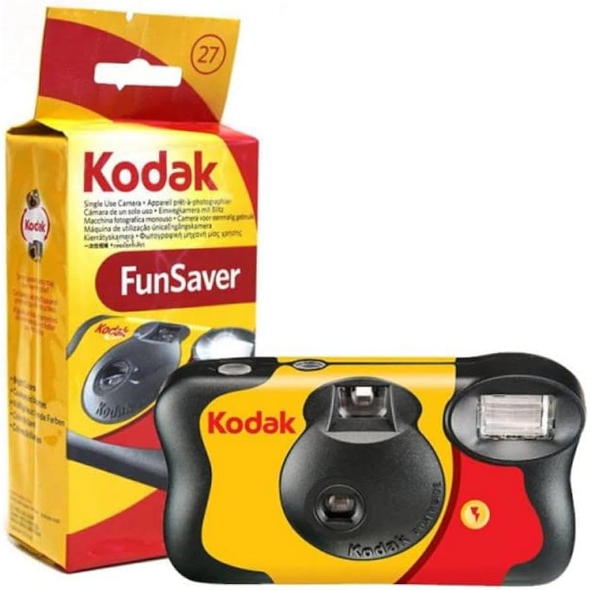 KODAK Funsaver uso en fiesta retratando invitados con iluminación de flash