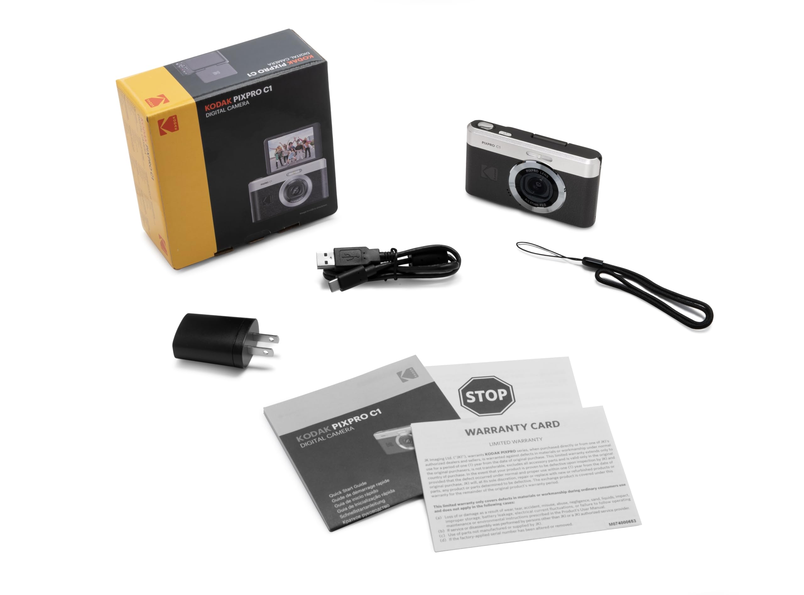 KODAK PIXPRO C1 puerto USB-C listo para carga rápida y movilidad