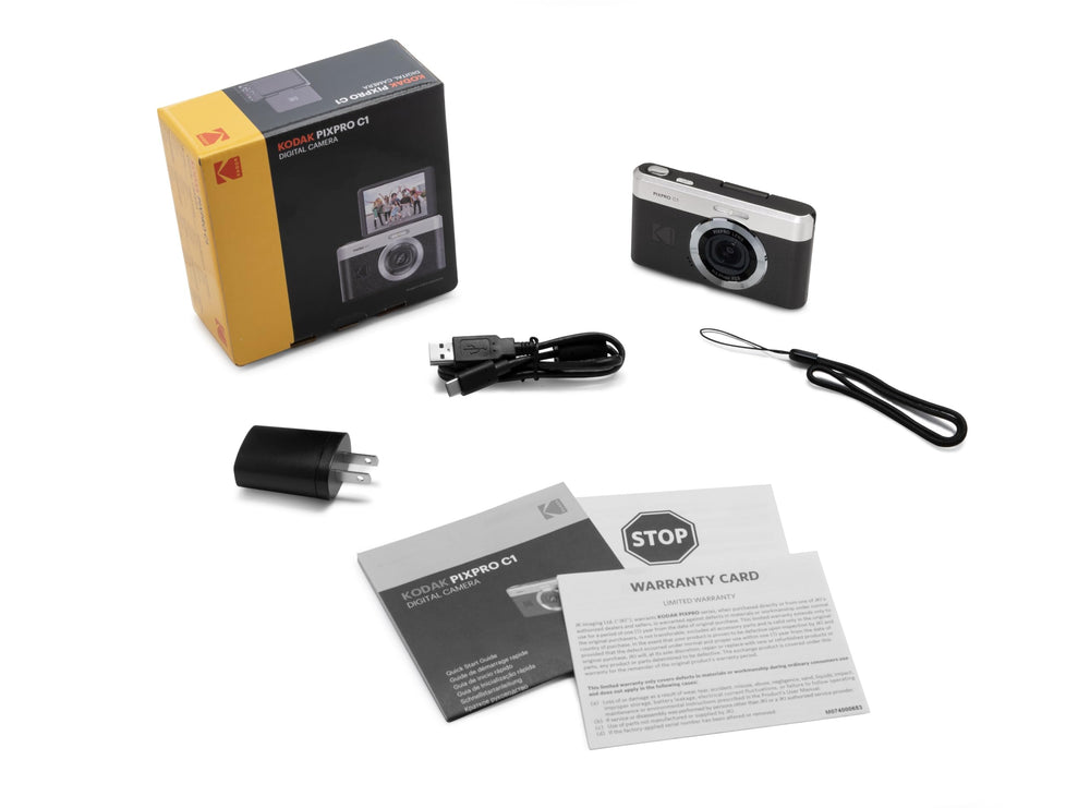 KODAK PIXPRO C1 puerto USB-C listo para carga rápida y movilidad