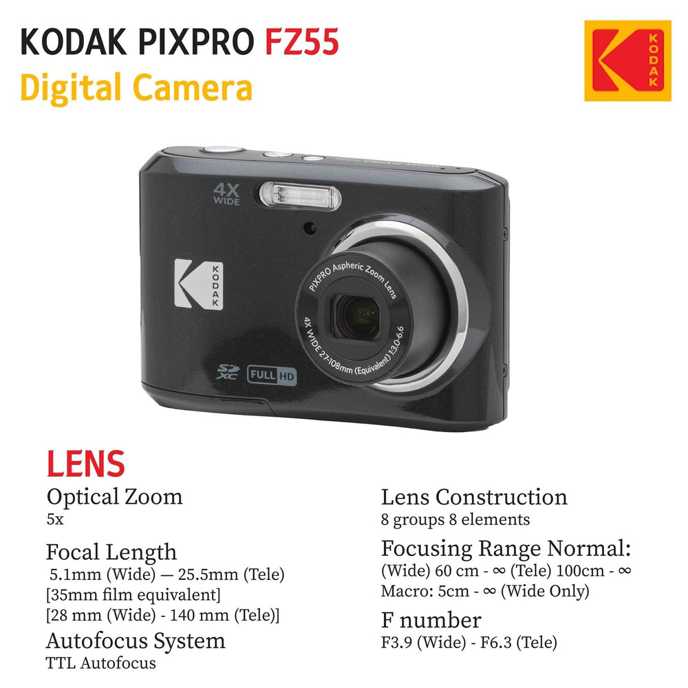 KODAK PIXPRO FZ55 funda protectora que protege la cámara en transporte