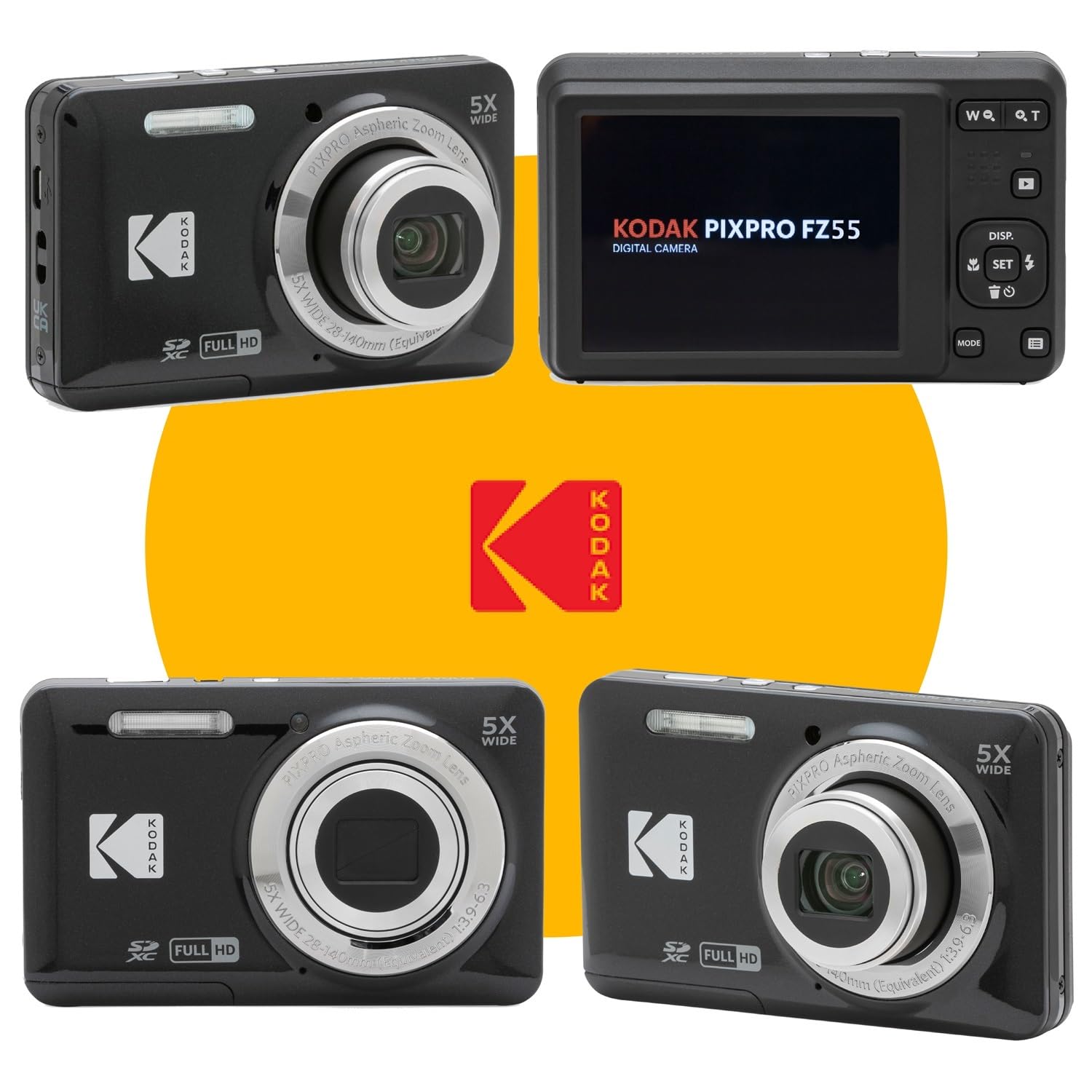 KODAK PIXPRO FZ55 pantalla LCD 2.7 pulgadas para componer y revisar fotos