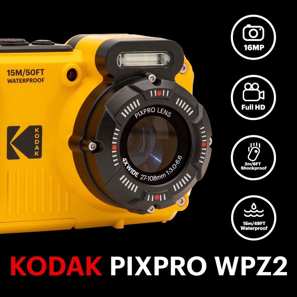 KODAK PIXPRO WPZ2 sumergida capturando una escena bajo el agua