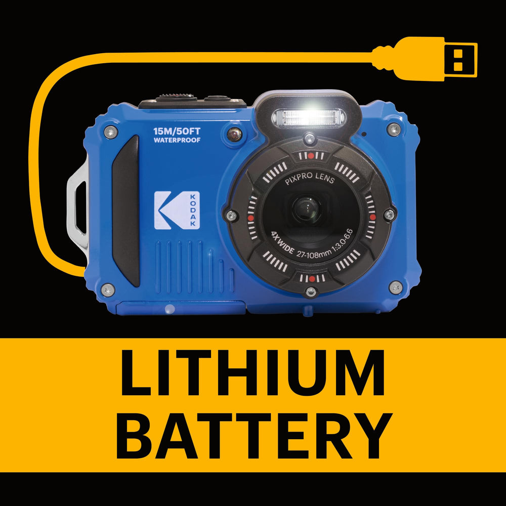 KODAK WPZ2 batería recargable y puerto para largo uso