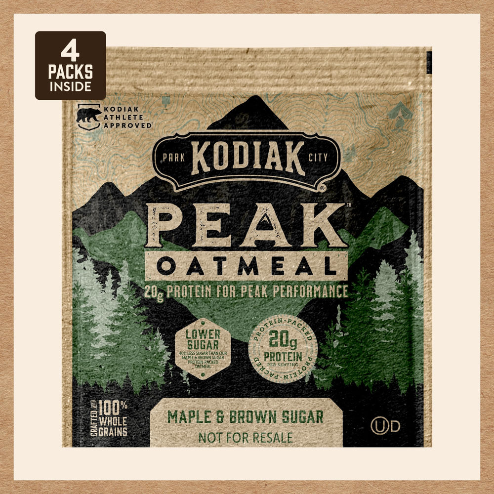 Kodiak Peak comparación de tamaño del paquete para llevar y almacenar