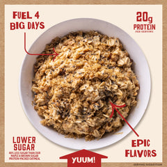 Kodiak Peak textura de la avena instantánea mostrando granos integrales