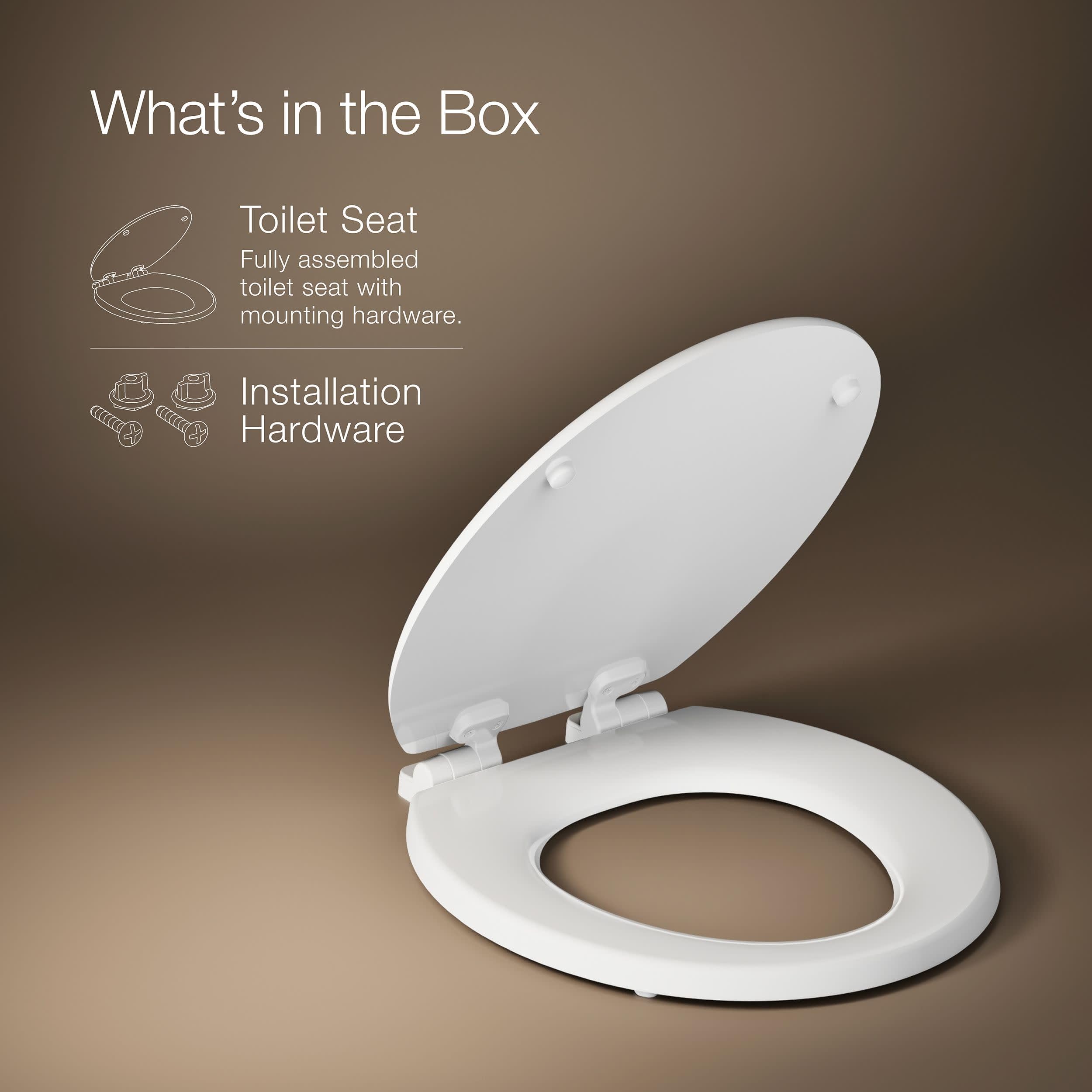 KOHLER empaque y manual que muestran instalación sencilla