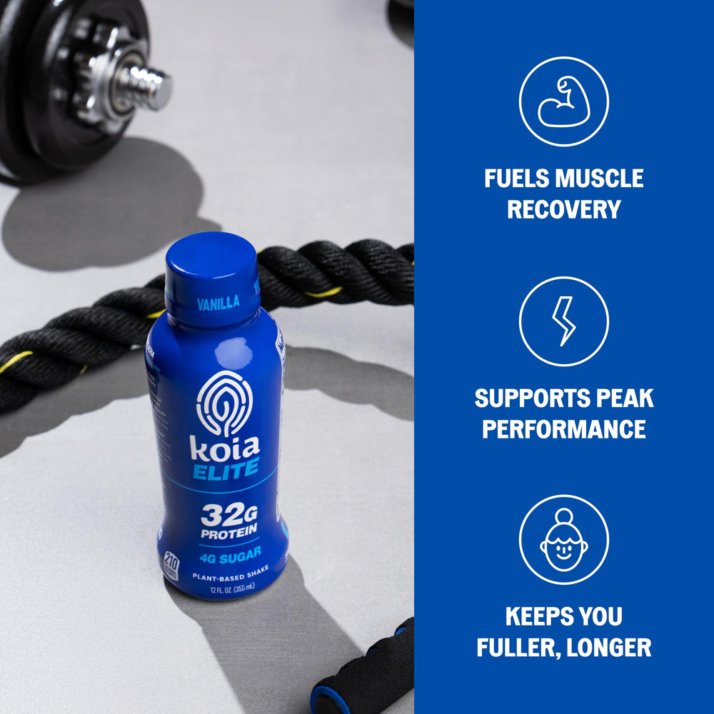 Koia Elite batido en gimnasio tras entrenamiento para recuperación rápida