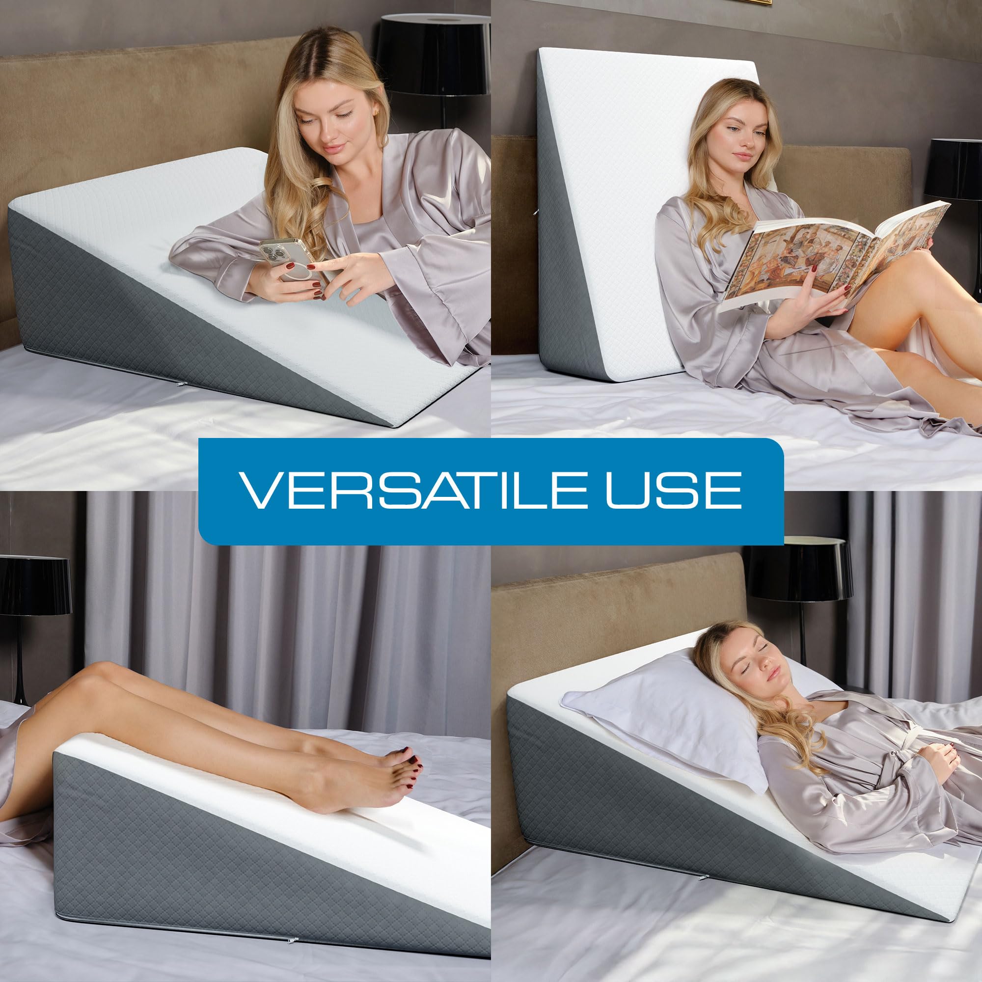Kölbs cuña colocada en cama para un aspecto ordenado y cómodo