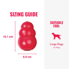 KONG interior hueco visible para rellenar con premios